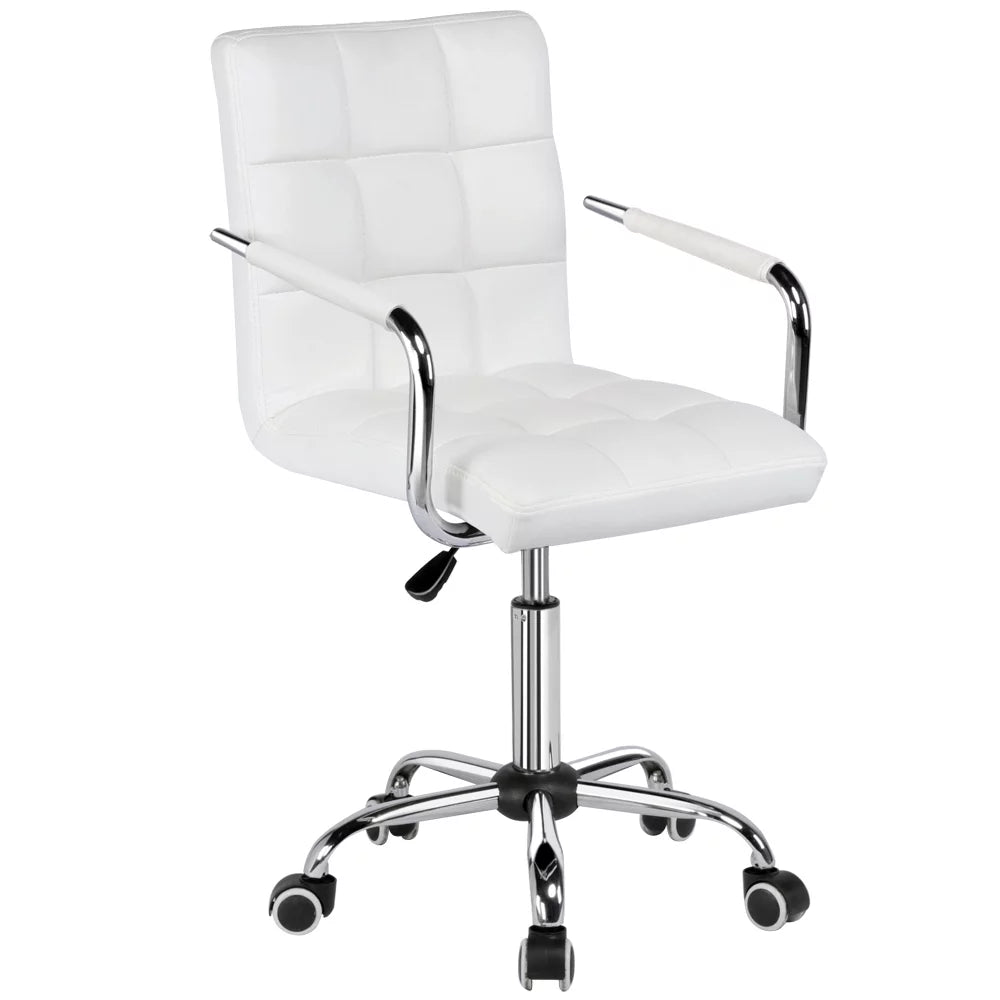 Height Adjustable PU Leather Office Chair with Armrests C376545