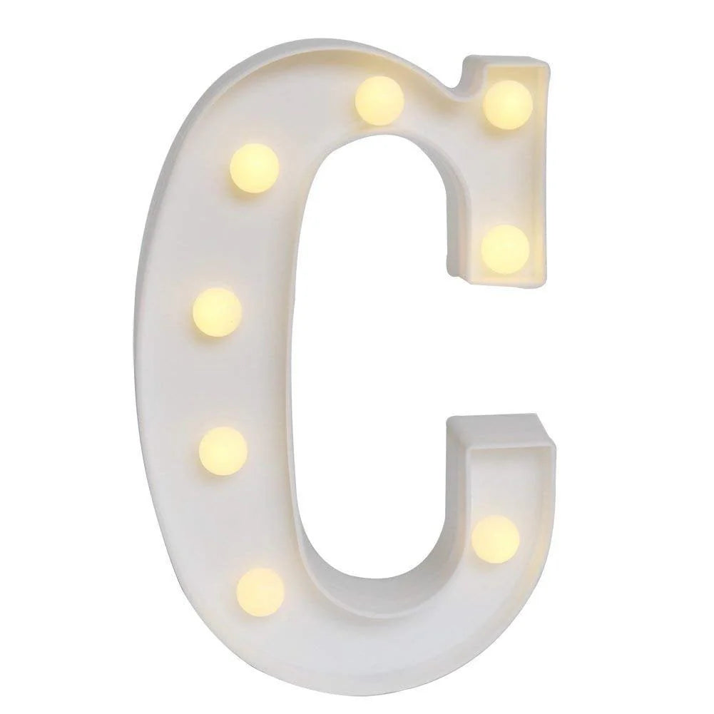 Light up Letter LED Alphabet Number Symbol Plastic Decoration X951