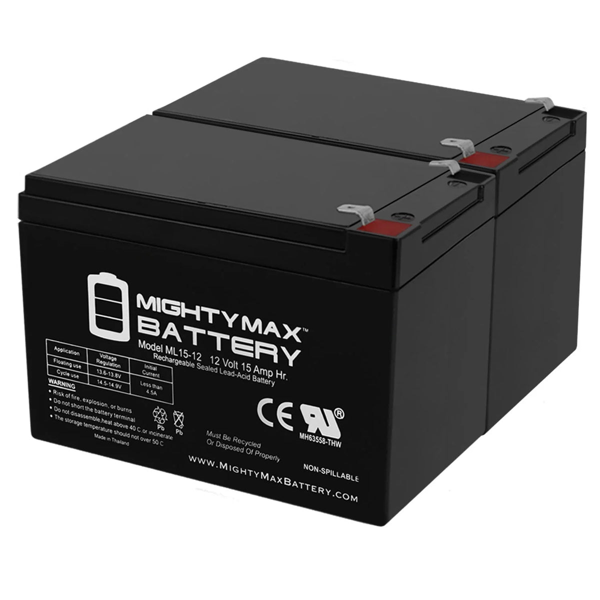 12V 15AH Battery 2 Pack C273235