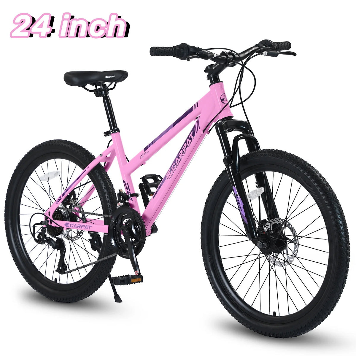 24 inch Mountain Bike with Dual Disc Brakes White W651031