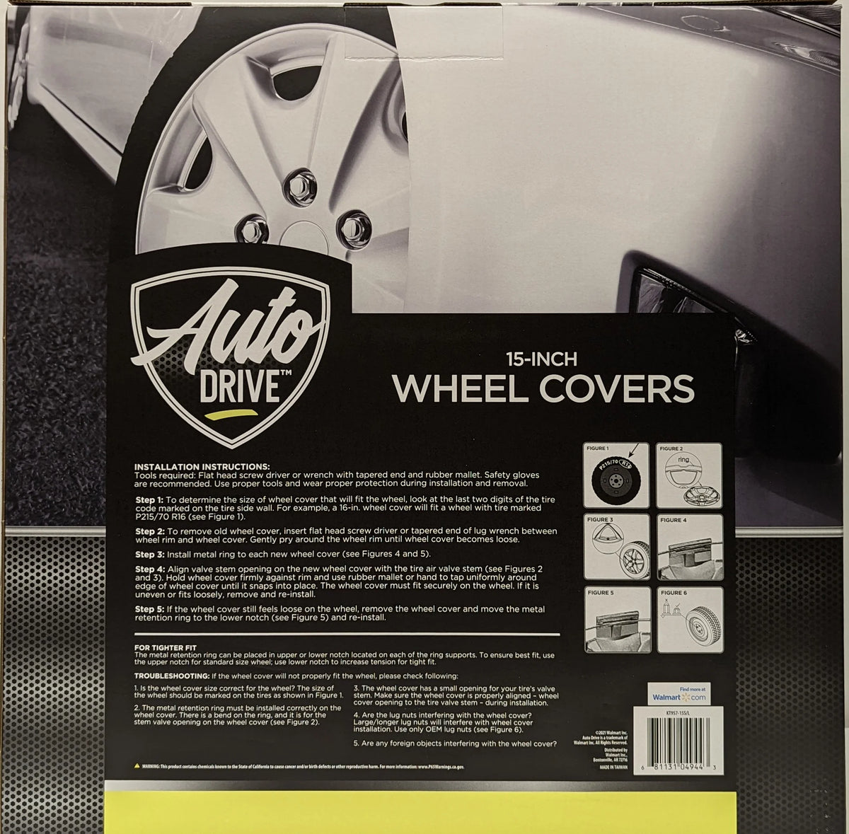 15-inch Silver ABS Plastic Wheel Cover A2519