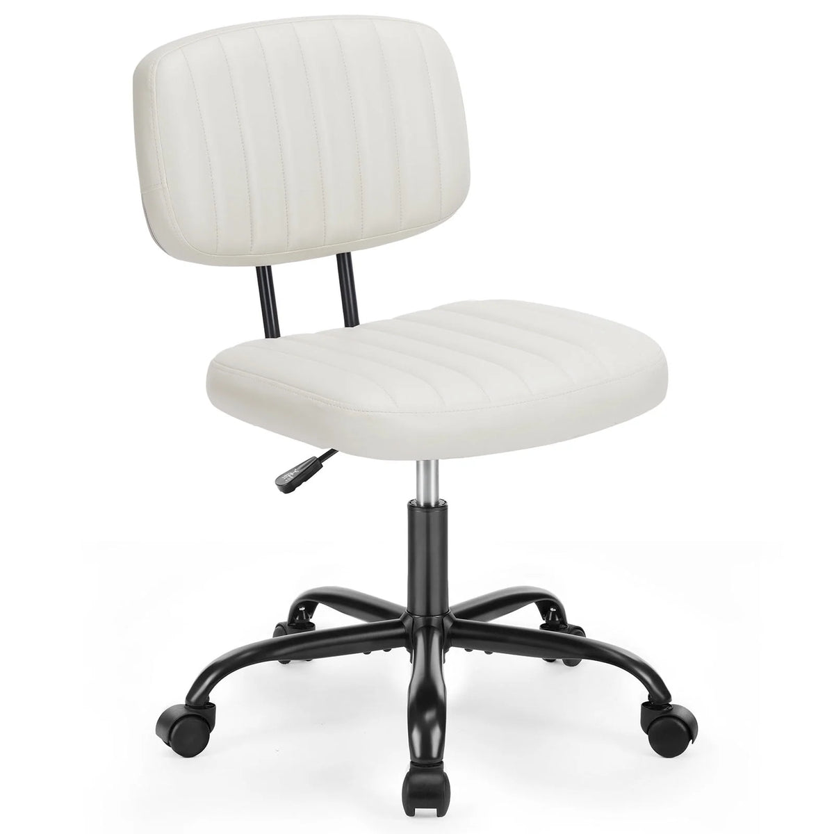 Armless Desk Chair with Wheels and Lumbar Support I59401