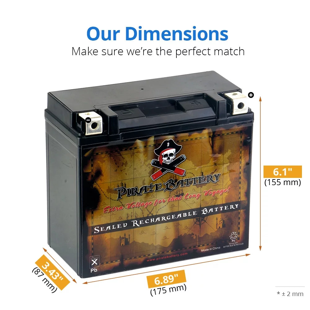 Maintenance Free Sealed Agm Motorcycle Battery H668681