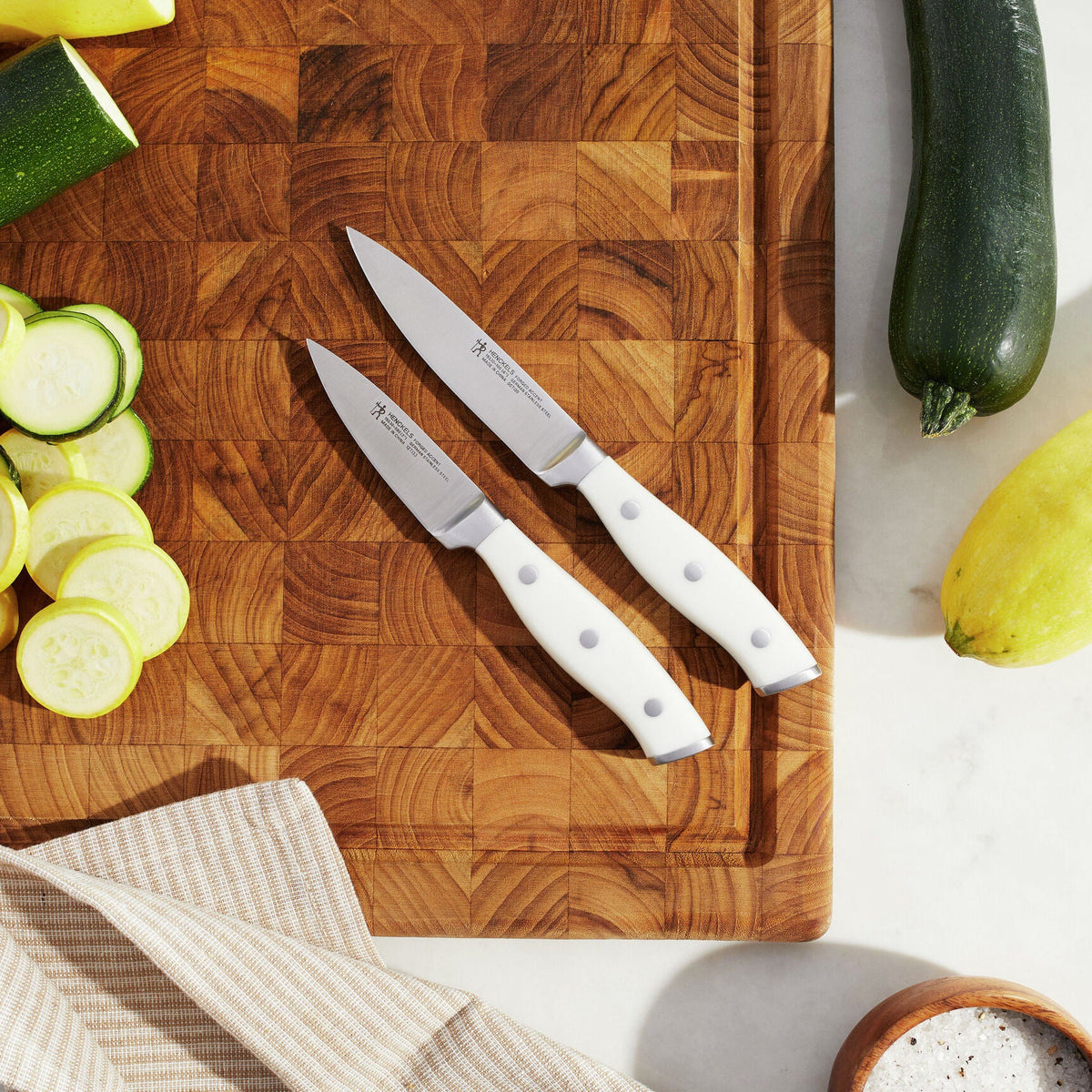 2pc Paring Knife Set with White Handle M35017