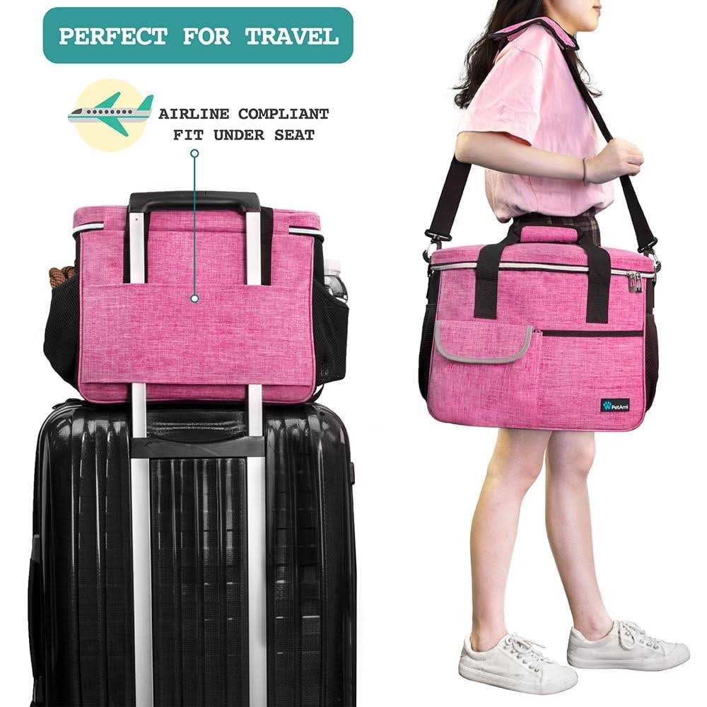 Dog Travel Bag with Food Container and Bowls J51758