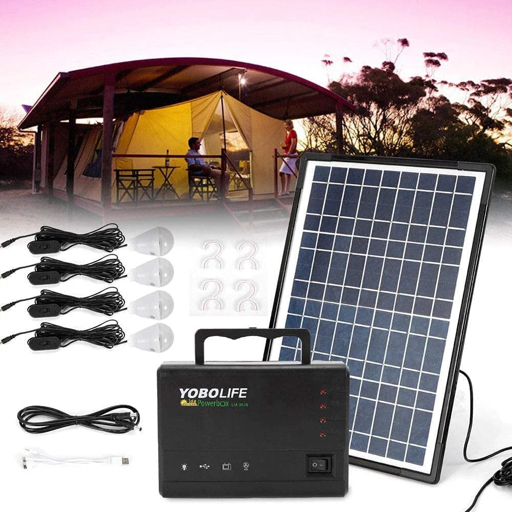 12V 4A Portable Power Station with 4 LED Bulbs S1315