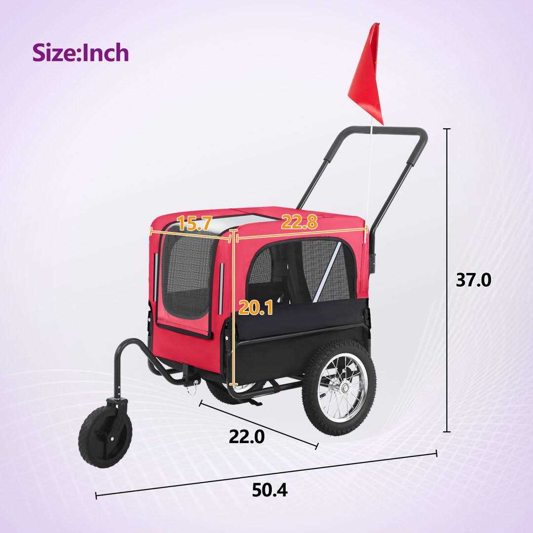 Dog Stroller Pet Carrier Cart S2471