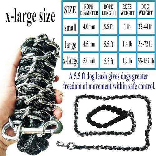 Metal Dog Leash with Collar Y6709