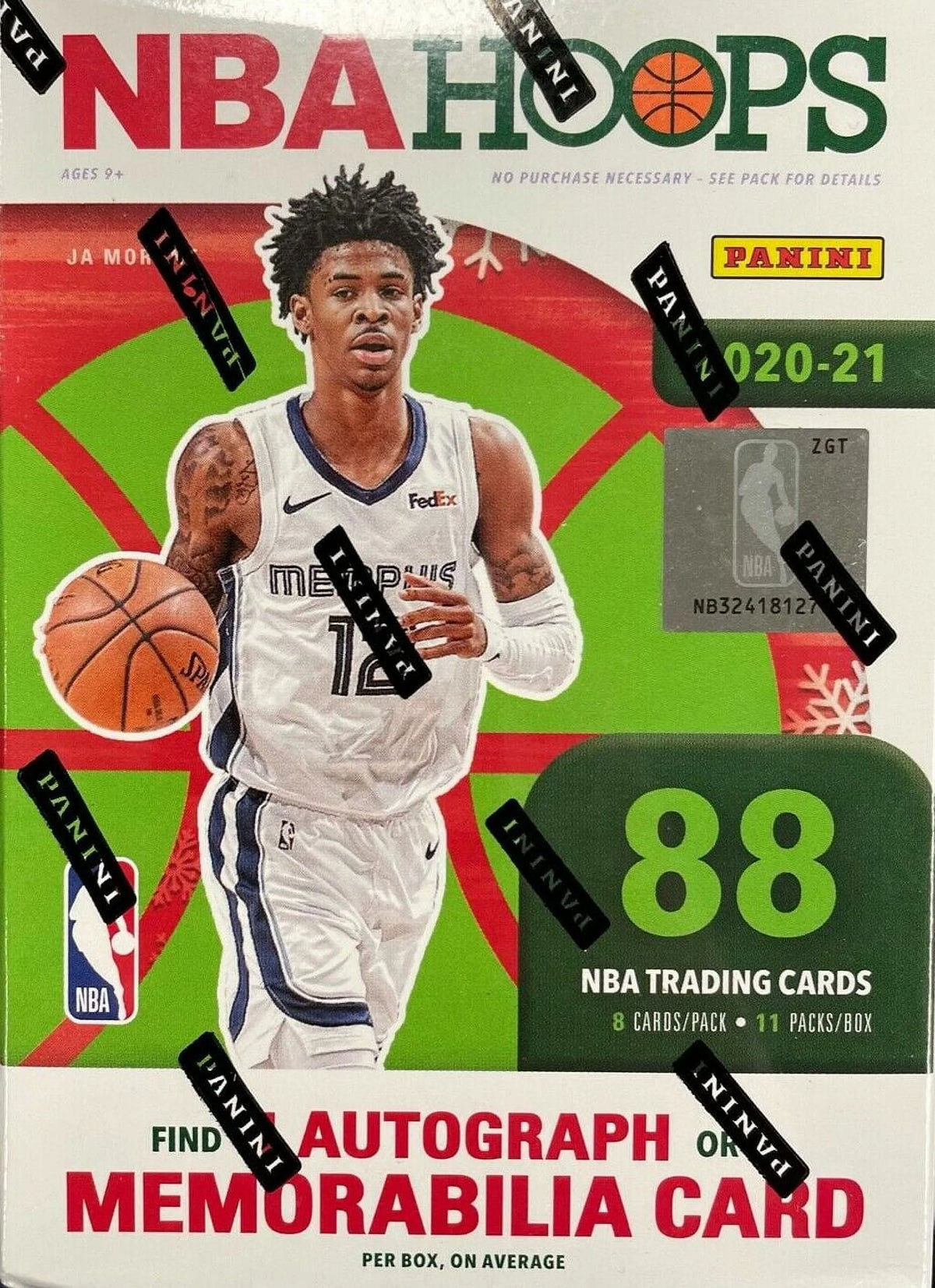 2020-21 NBA Basketball Trading Cards Holiday Blaster Box 88 Cards I485179