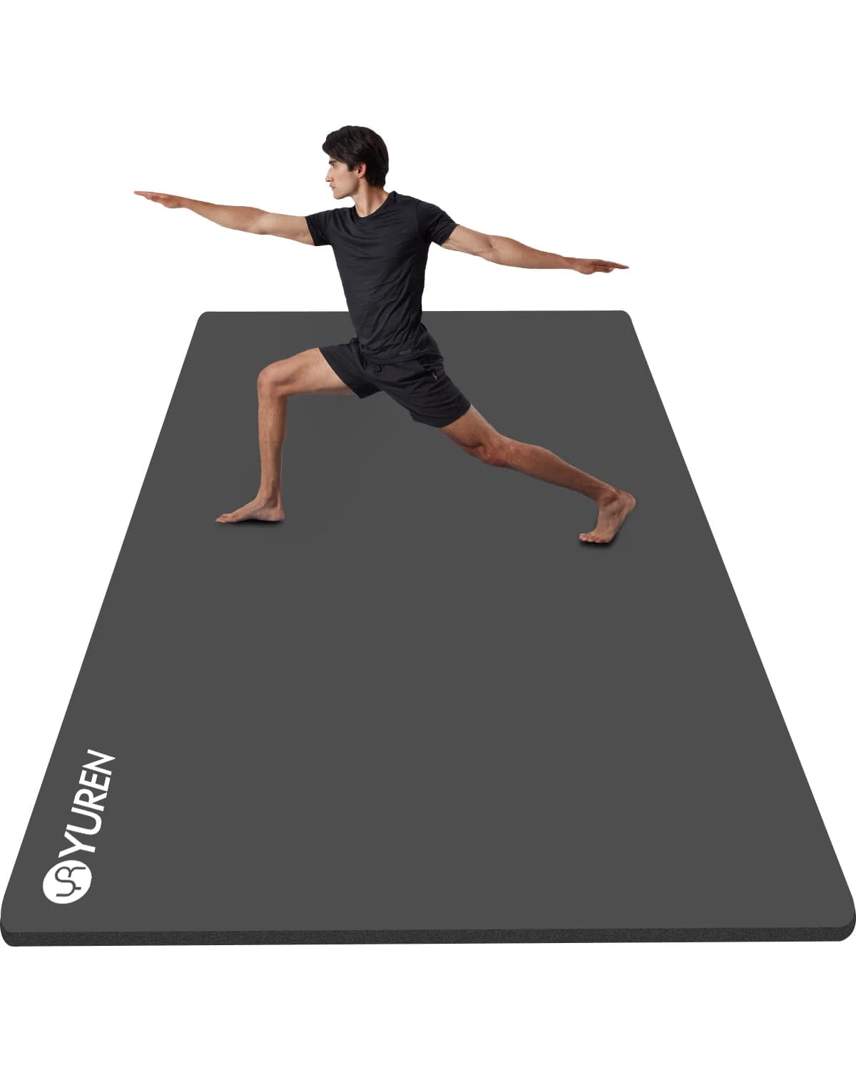 Extra Large 1/2 Thick Black Yoga Mat C79495