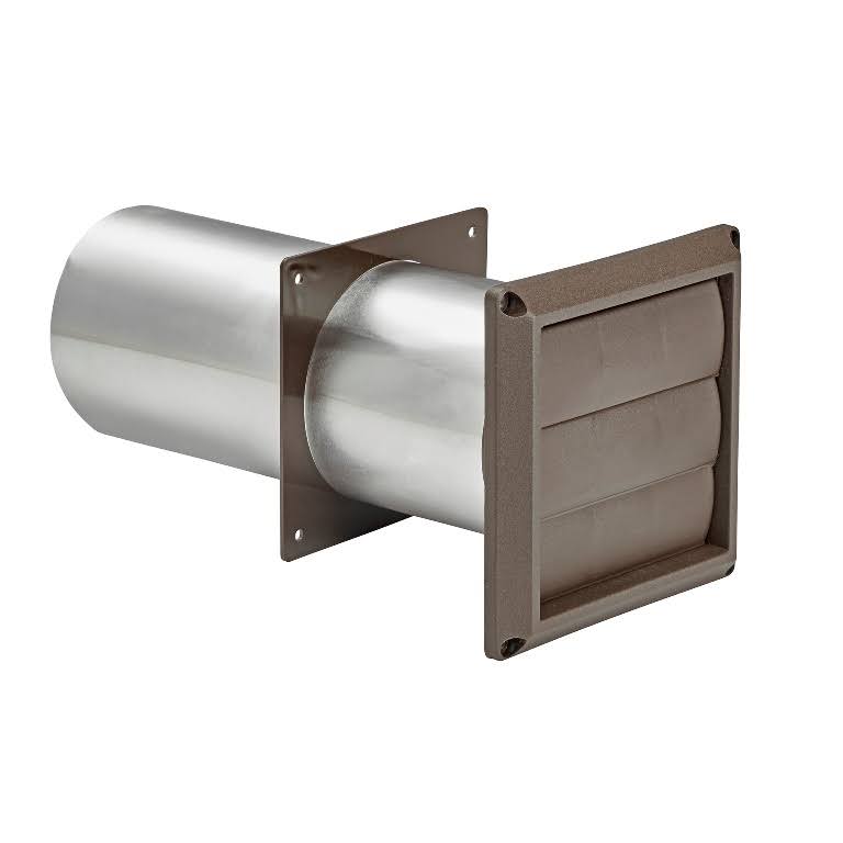 4 in. Brown Plastic Louvered Vent with Tail Piece, Pack of 18 O7530