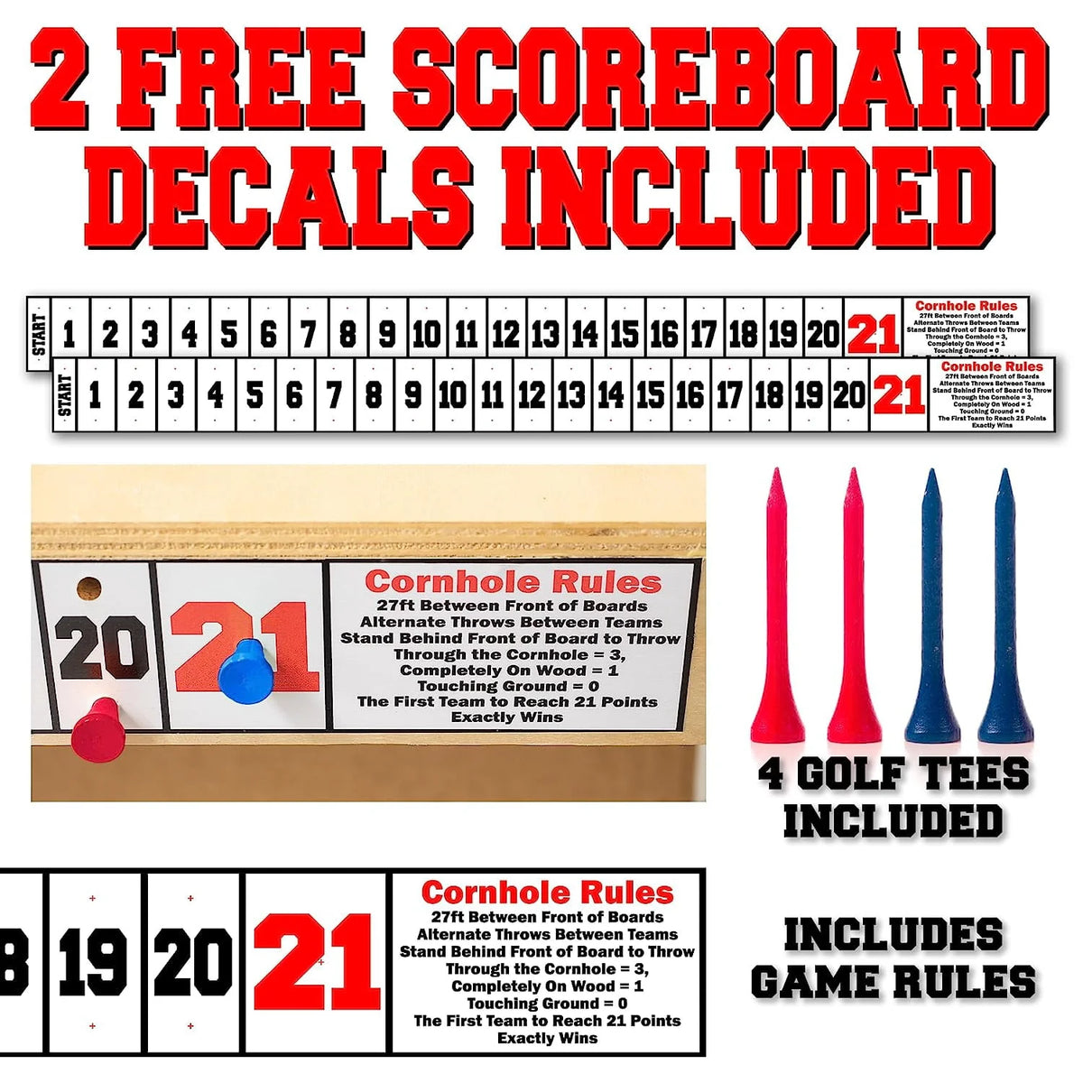 Cornhole Board Wraps and Decals Set of 2 Vinyl W913