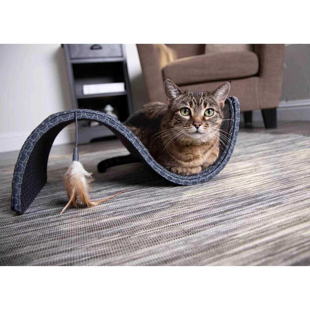 Cat Scratcher with Feather Toy M135