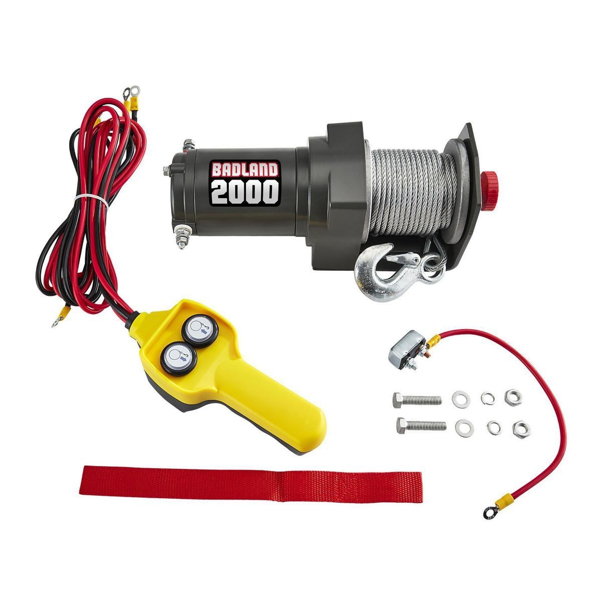 2000 lb Utility Trailer Winch with Steel Rope N2765