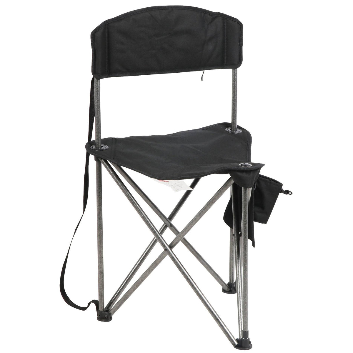 Extra Large Quick Folding Tripod Stool with Backrest Camping Chair with Carry Strap H32618