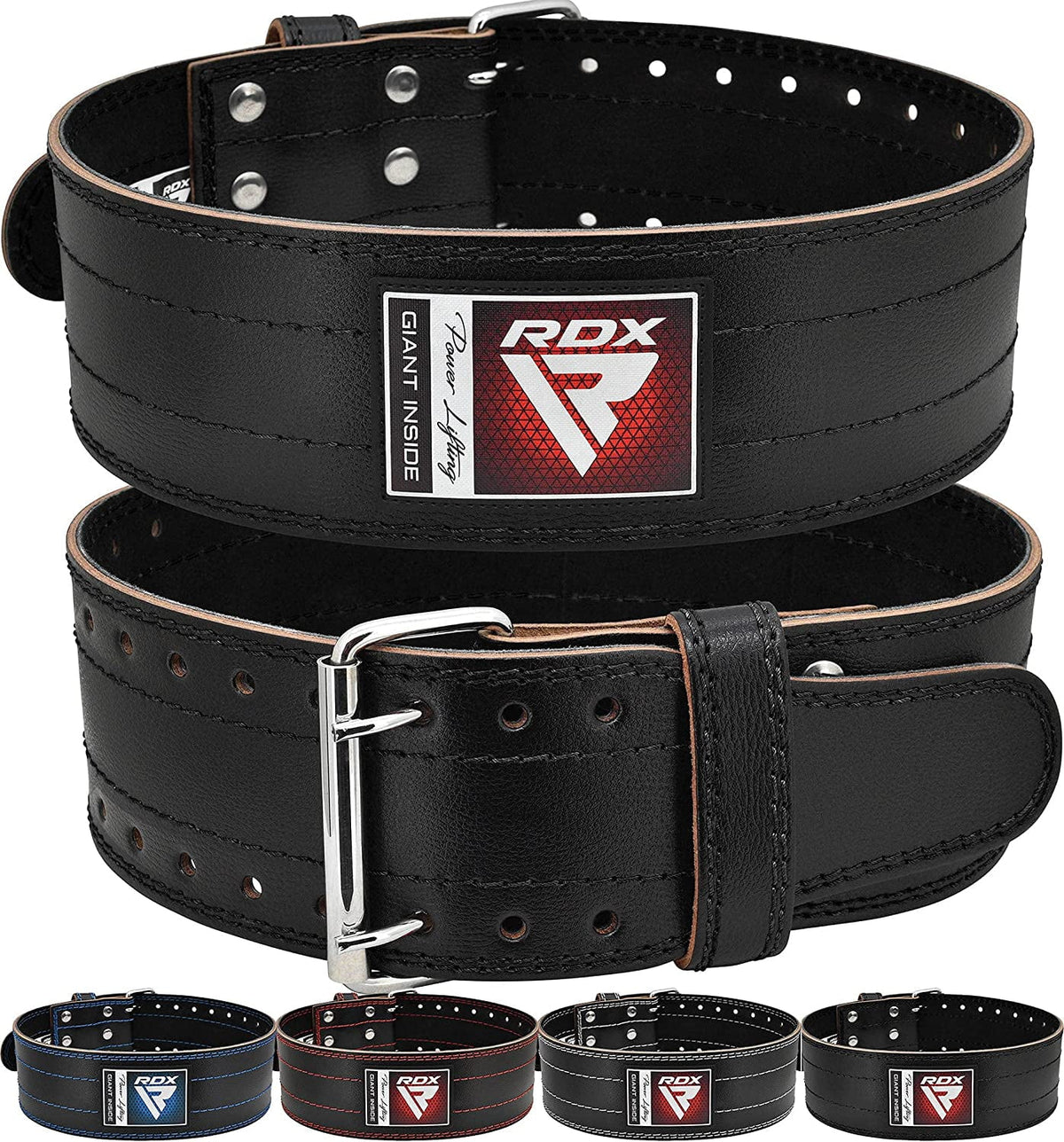 6mm Leather Weight Lifting Belt Black M B196114