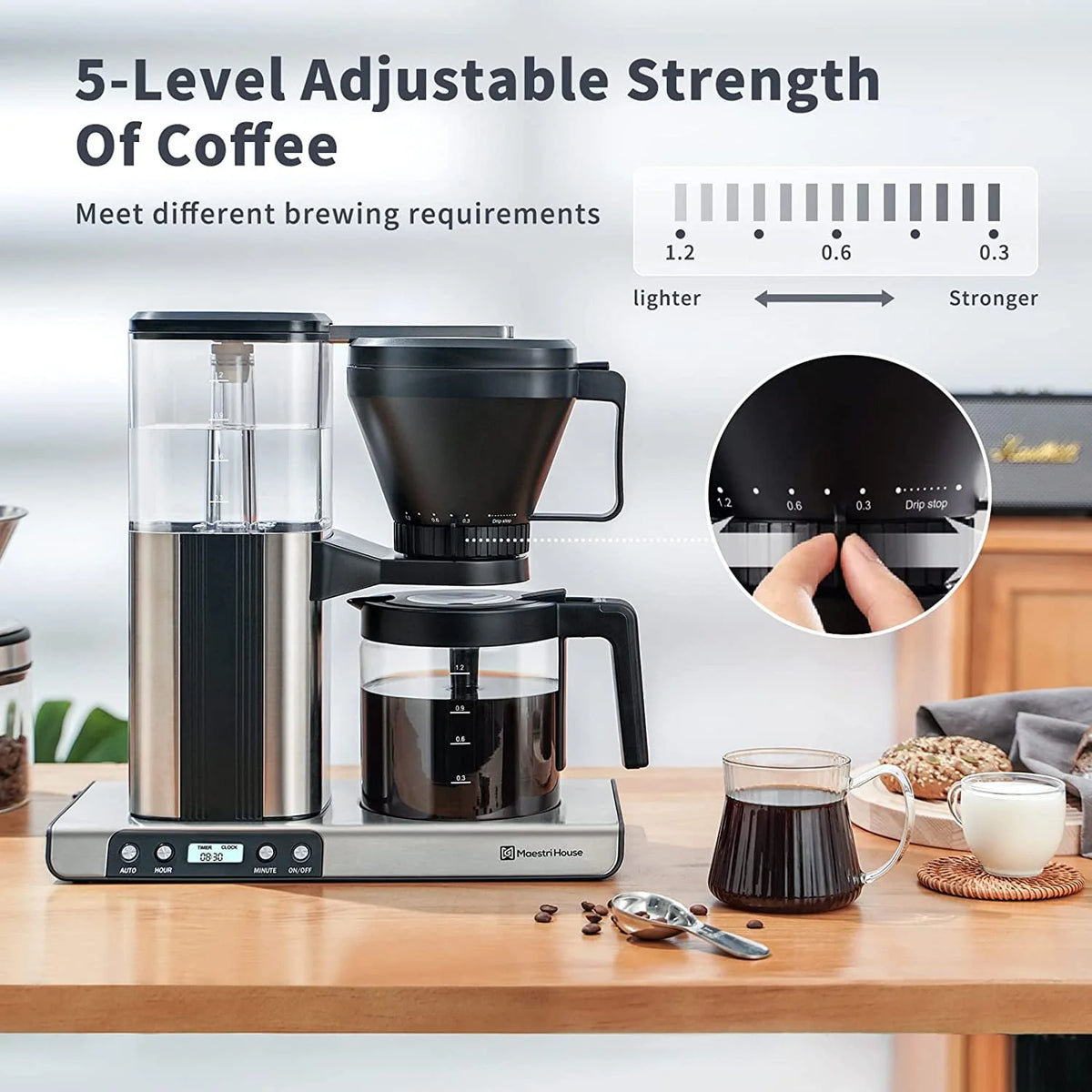 8-Cup Drip Coffee Maker with Warming Plate E4835