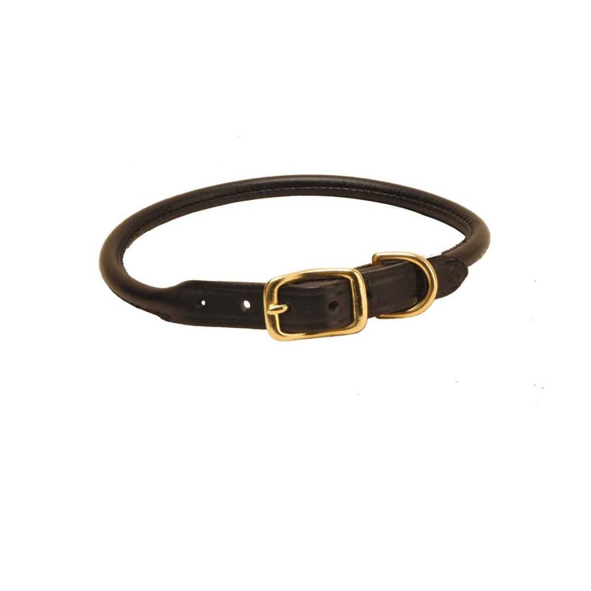 Leather Rolled Dog Collar S4467