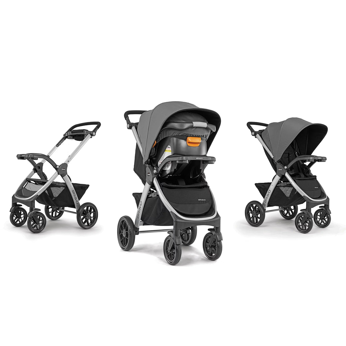 Black Stroller with Infant Car Seat J68447