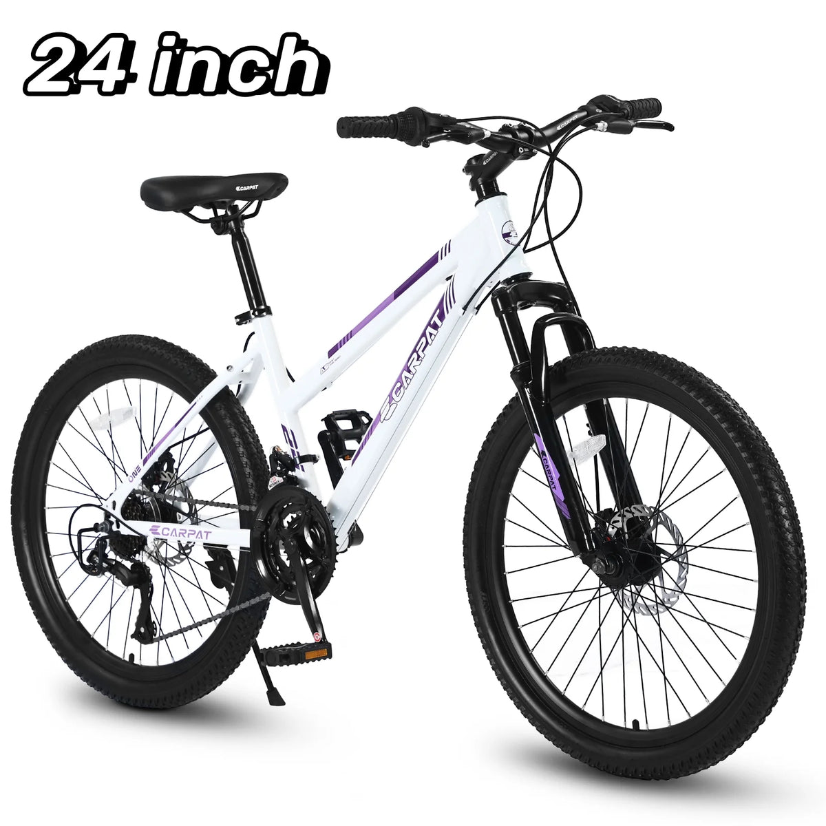 24 inch Mountain Bike with Dual Disc Brakes White W651031