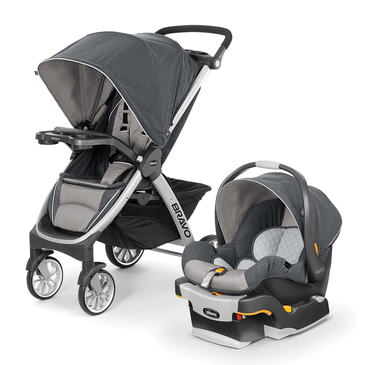 Black Stroller with Infant Car Seat J68447