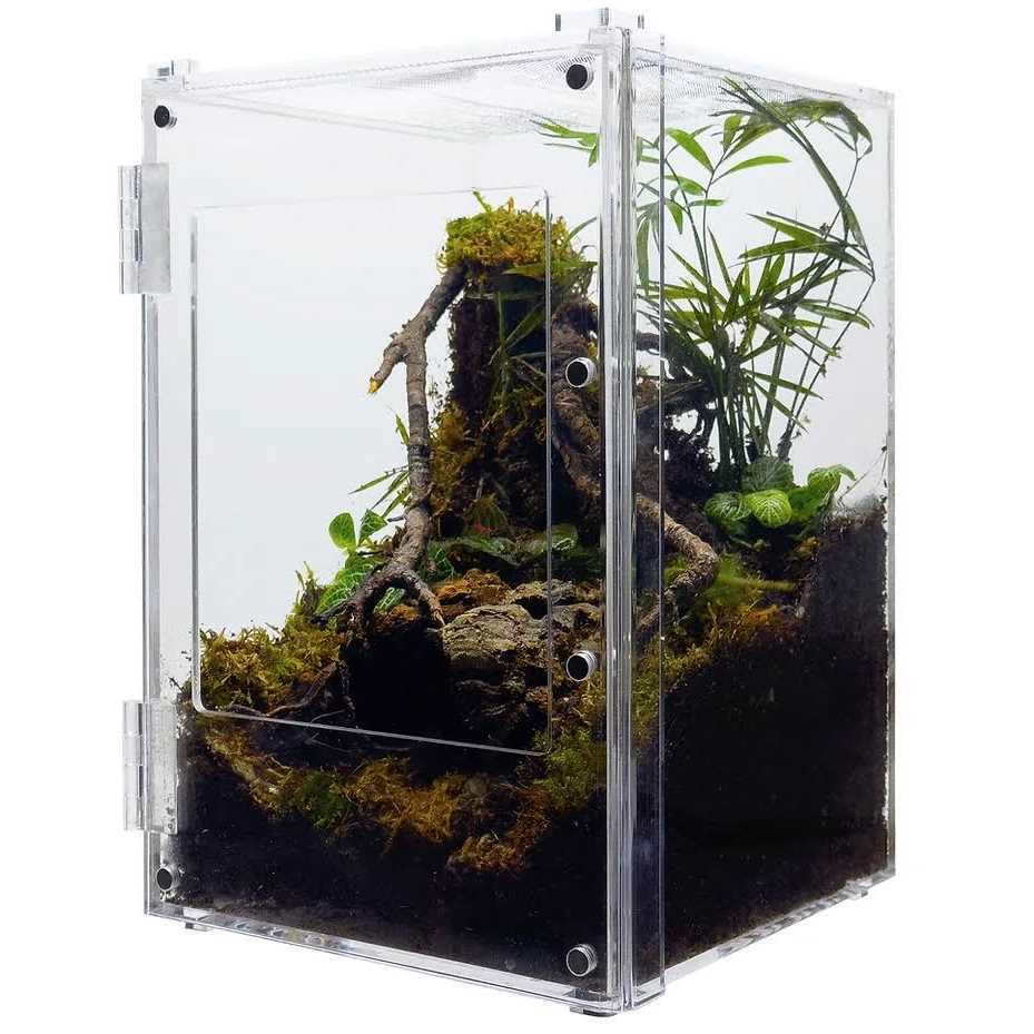 Acrylic Reptile Enclosure Front-Opening 8x8x12 D92174
