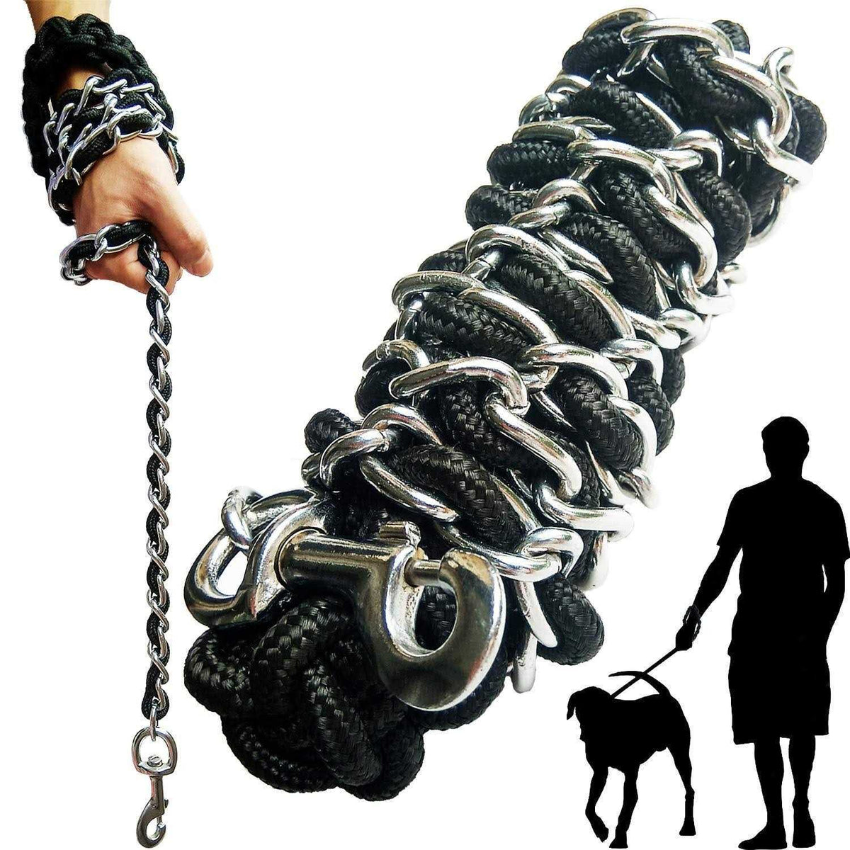 Metal Dog Leash with Collar Y6709