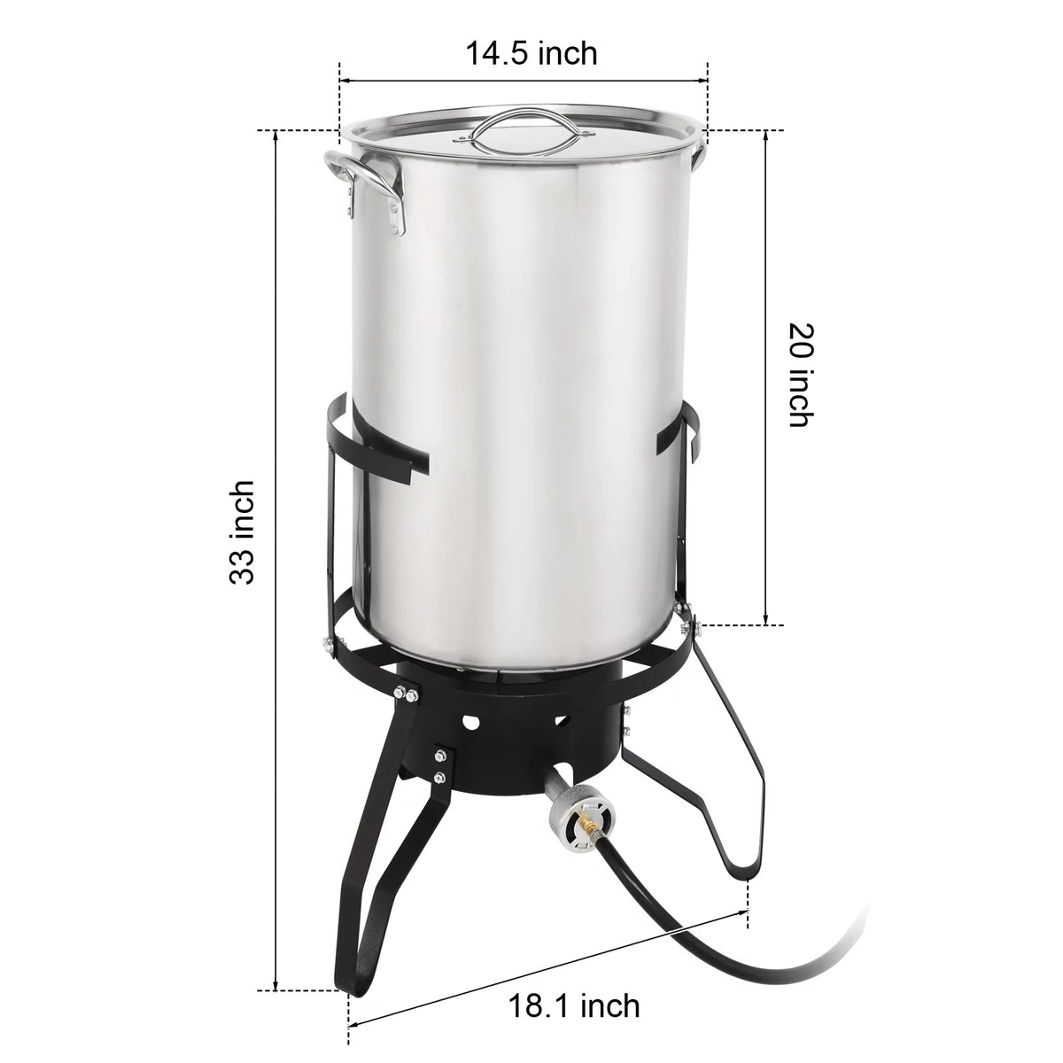 50qt Propane Stainless Steel Fryer Kit Z44840