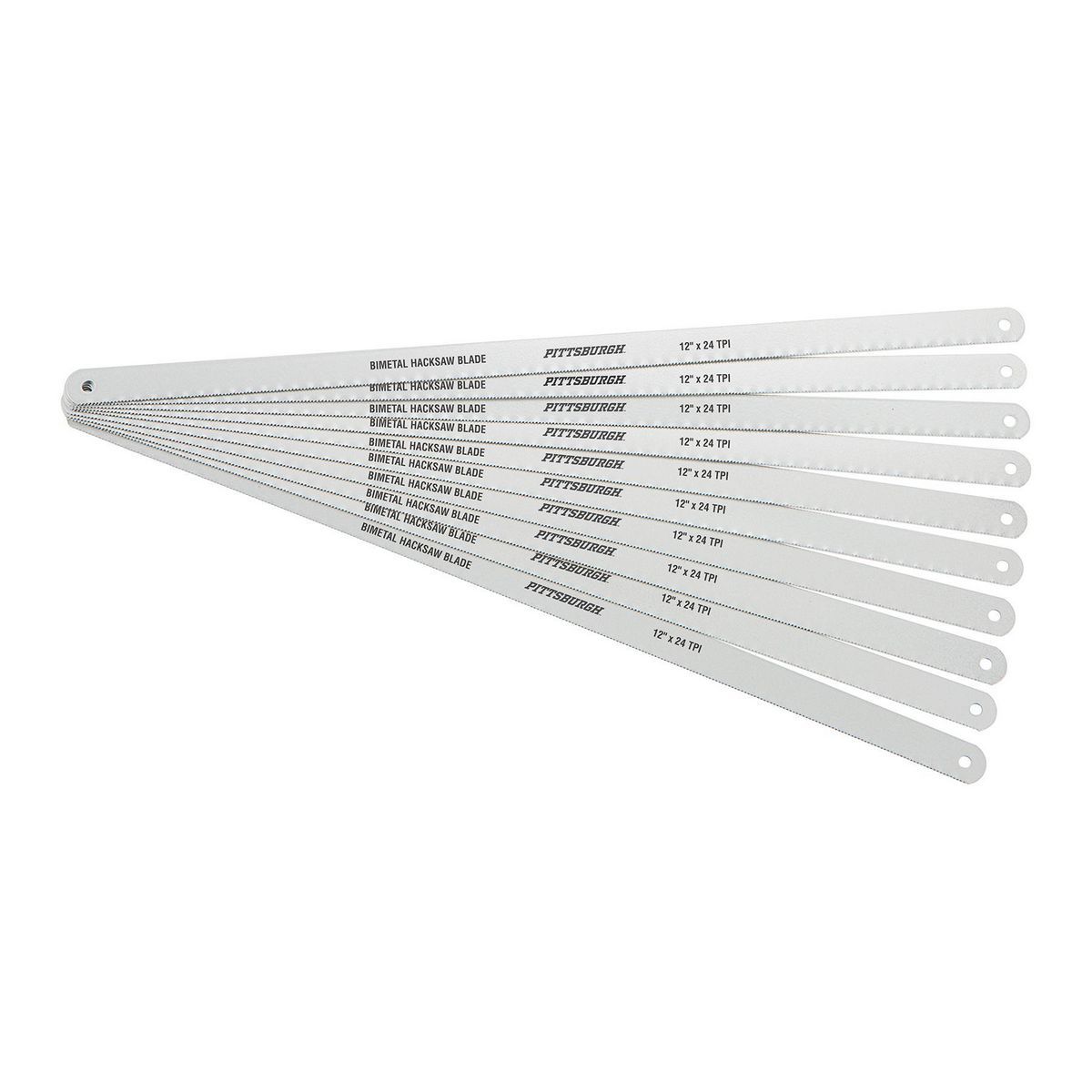 12 in. 24 TPI Bimetal Hacksaw Blades 10-Pack H346