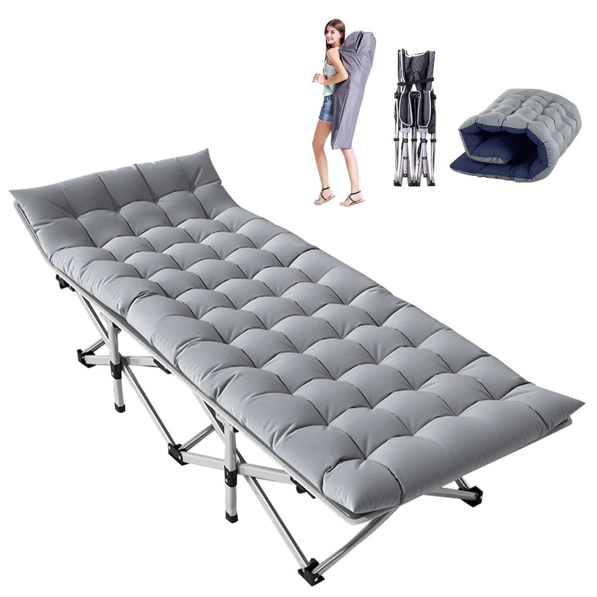 Folding Bed with Mattress and Carry Bag C5296