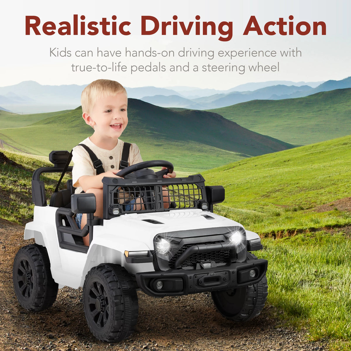 6V Kids Ride-On Truck Car with Parent Remote Control Black C846288