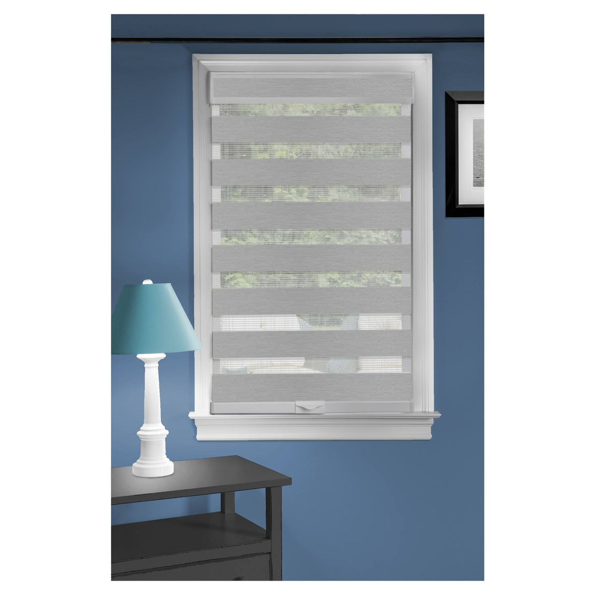 Grey Cordless Sheer Double Layered Shade M101832