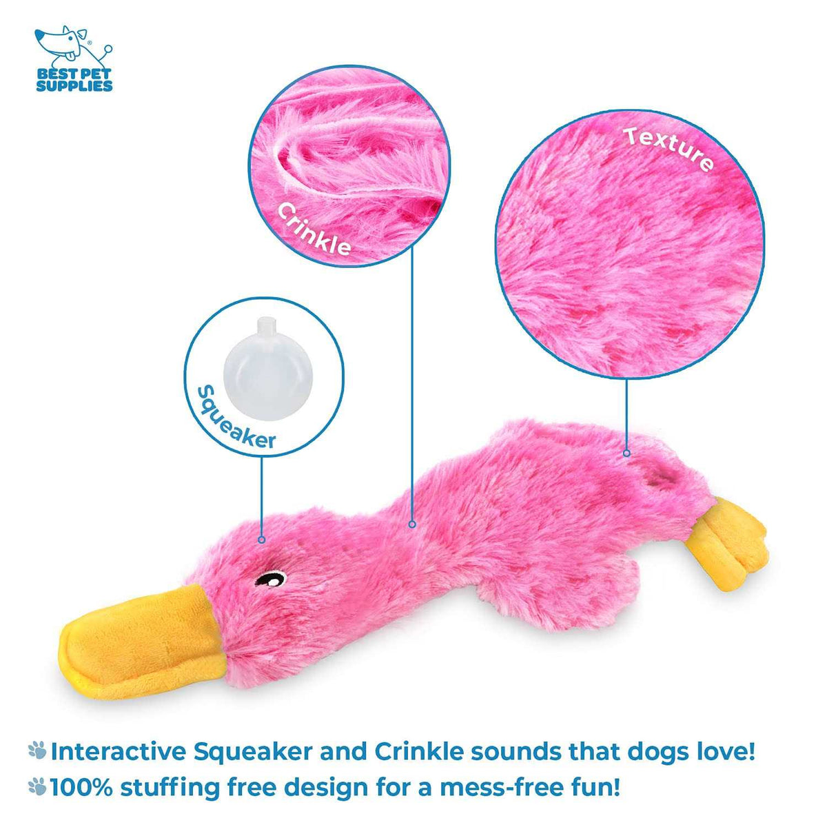Crinkle Dog Toy with Soft Squeaker B70255