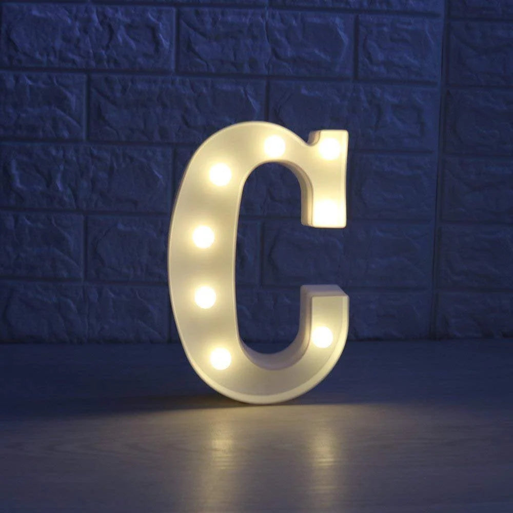 Light up Letter LED Alphabet Number Symbol Plastic Decoration X951