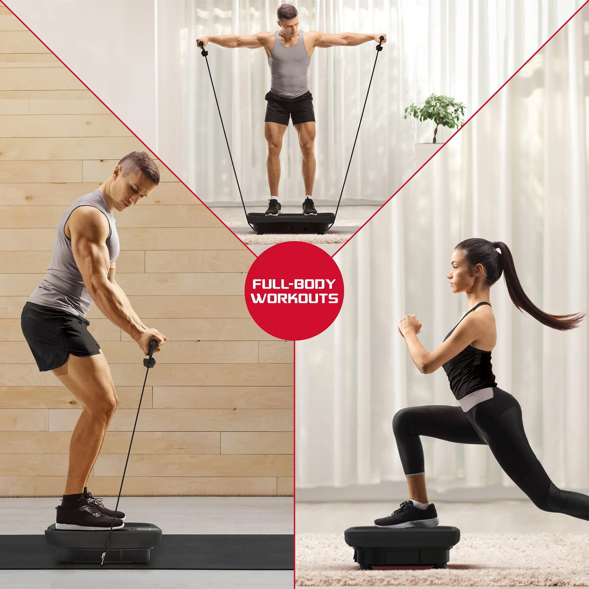 Black Vibration Plate Exercise Machine N288