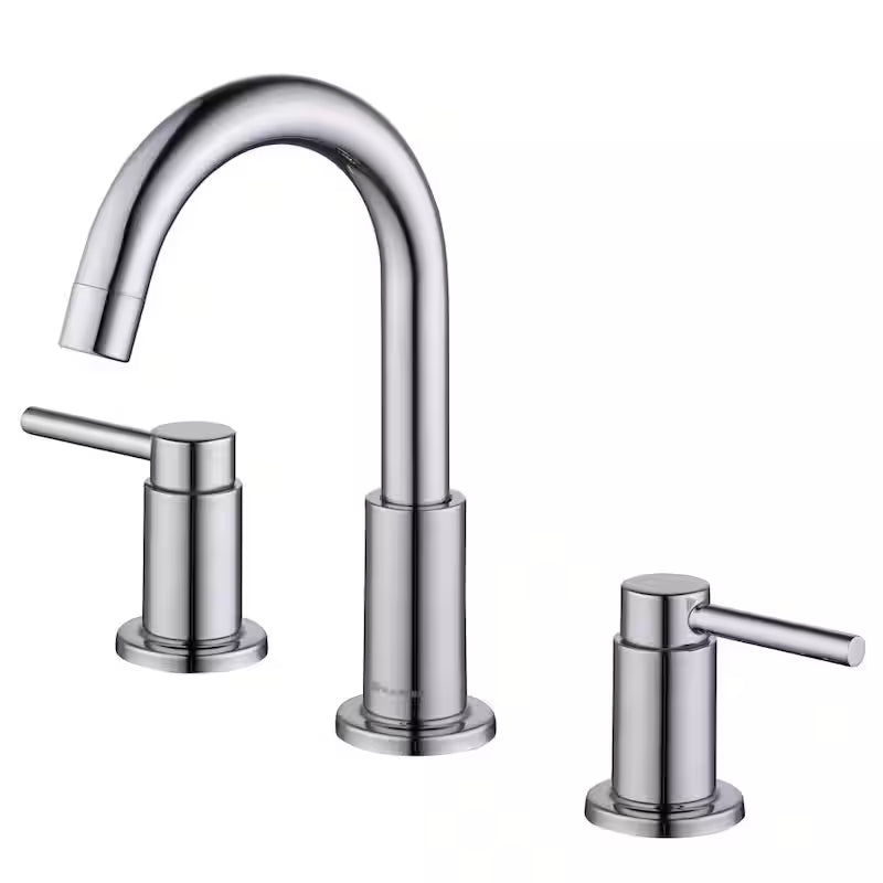 8 in. Widespread Double-Handle High-Arc Bathroom Faucet in Polished Nickel Q353