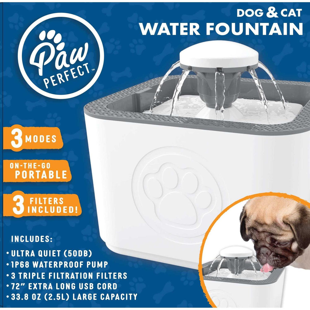 Dog & Cat Filtered Water Fountain N75546