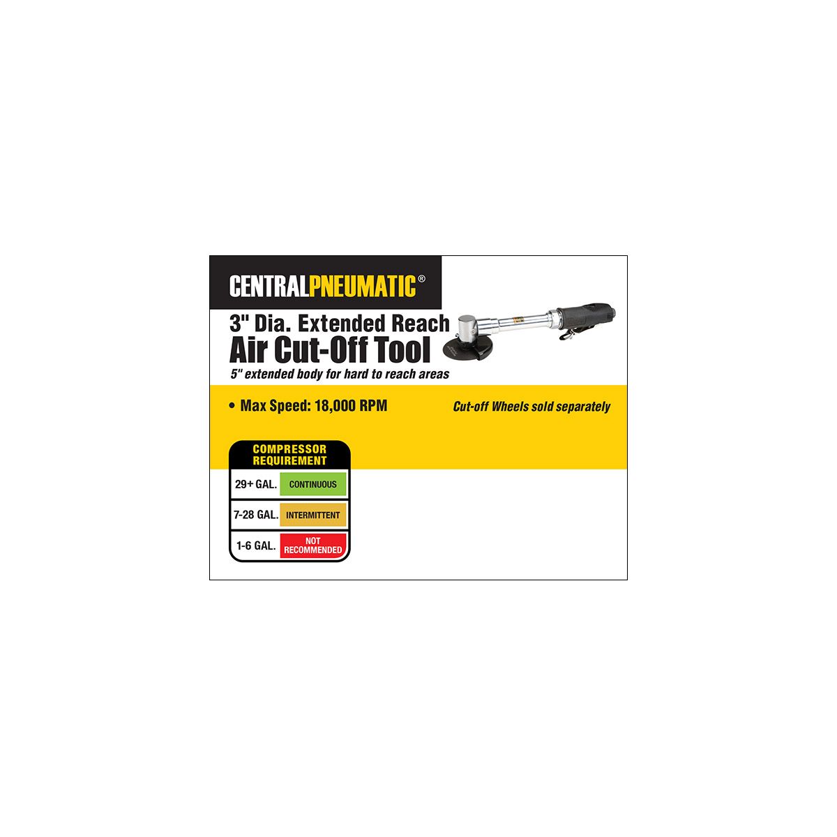 3 in. High-Speed Extended-Reach Air Cut-Off Tool E4074
