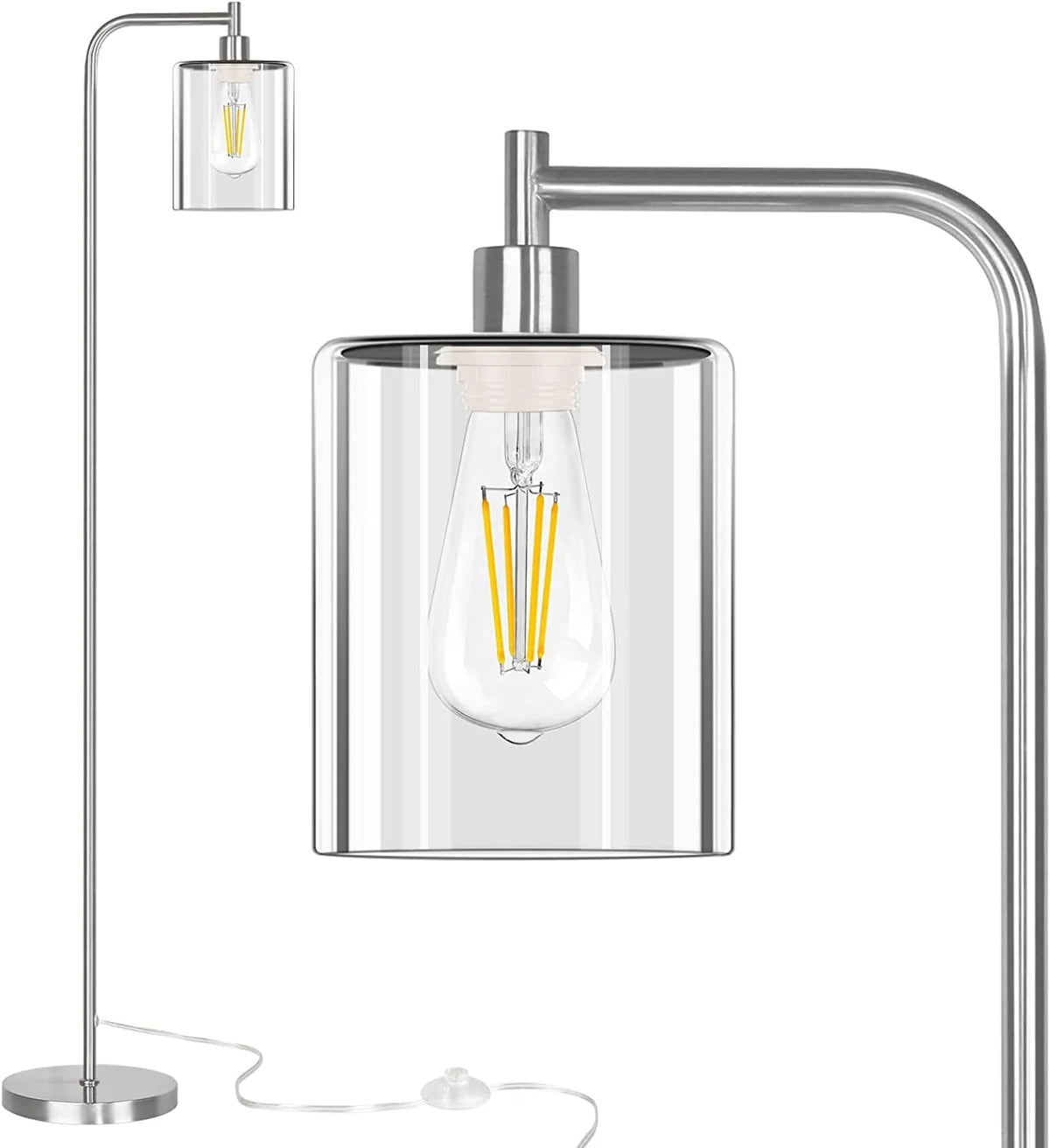 Industrial LED Floor Lamp Black F486